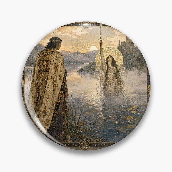 Item preview, Nimue Rising | The Lady of the Lake Wall Art  designed and sold by Stoneflower-Art.