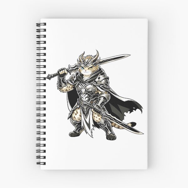 Item preview, Shadow Paladin Felis Nigripes - Epic Fantasy Warrior Cat designed and sold by ABYSSLAB.