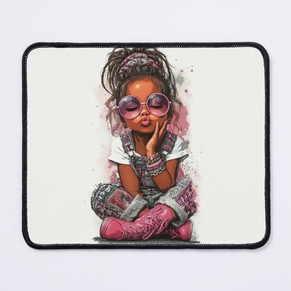 Item preview, Stylish Girl With Pink Sunglasses designed and sold by GraphicMystical.