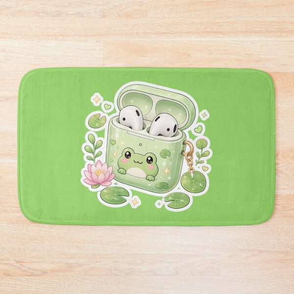 Item preview, Cute Frog Kawaii Wireless Earbuds Sticker designed and sold by Christiana-Art.