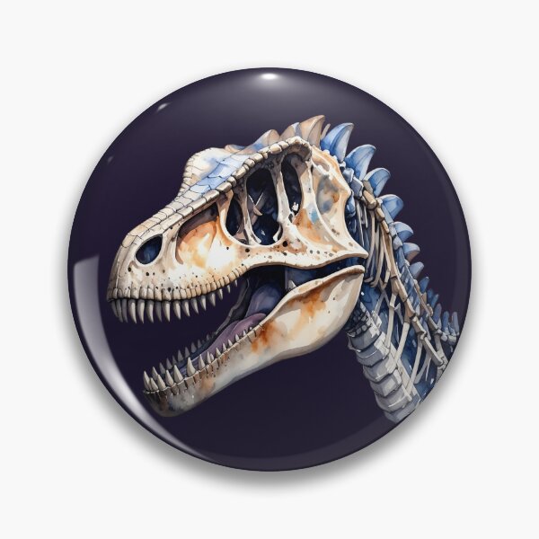 Item preview, T-rex skull skeleton in watercolor style, dinosaur designed and sold by LiskoDesign.