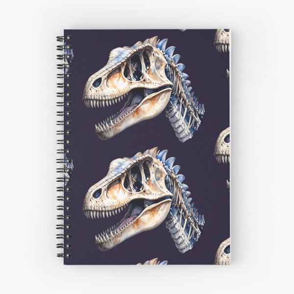 Item preview, T-rex skull skeleton in watercolor style, dinosaur designed and sold by LiskoDesign.