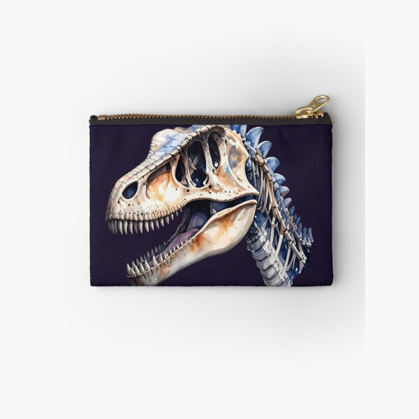 Item preview, T-rex skull skeleton in watercolor style, dinosaur designed and sold by LiskoDesign.