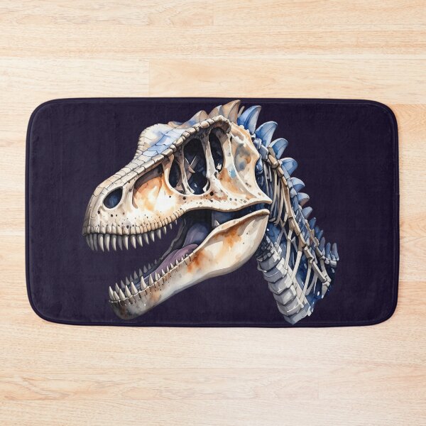 Item preview, T-rex skull skeleton in watercolor style, dinosaur designed and sold by LiskoDesign.