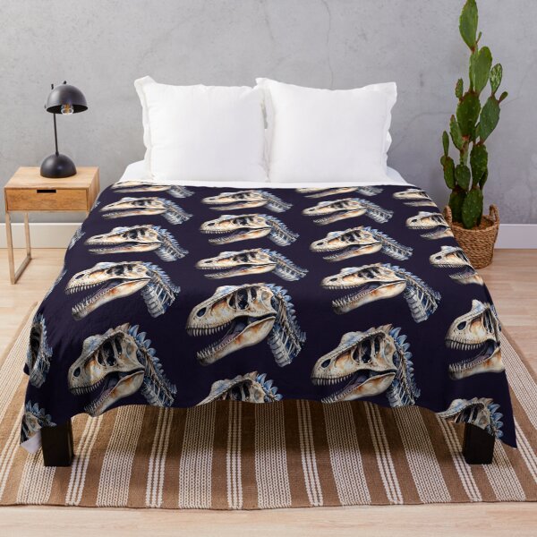 Item preview, T-rex skull skeleton in watercolor style, dinosaur designed and sold by LiskoDesign.