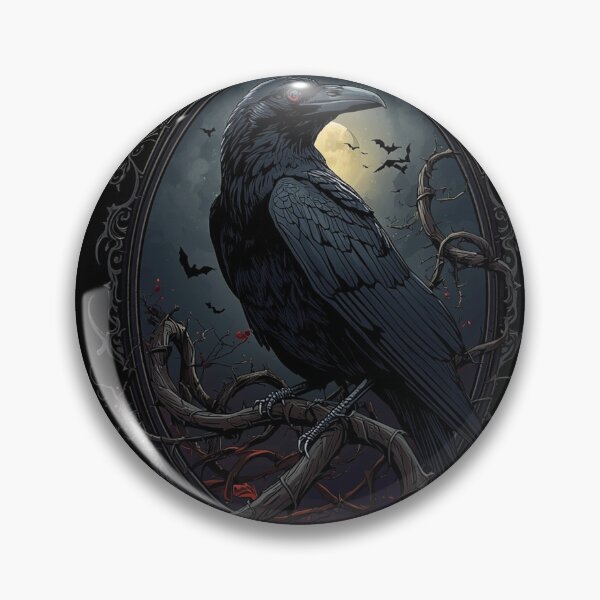 Item preview, Raven Moon Epic Dark Halloween Shirt | Gothic Bird Illustration designed and sold by SunnyDesign82.