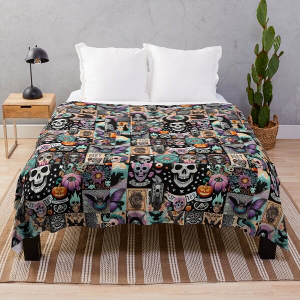 Item preview, Mystic Skulls and Bats in Witchy Night Collage designed and sold by BriSher.