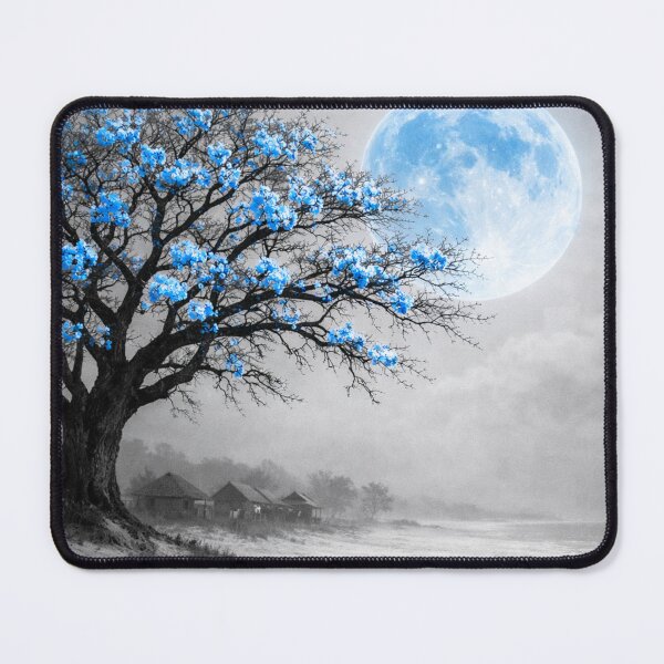 Item preview, Moonlit Blossom Tree Landscape Wall Art designed and sold by Black Signal.