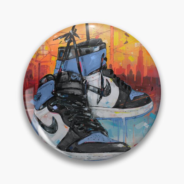 Item preview, Jordan1 UNC toe powerlines art designed and sold by GalleryKauffeld.