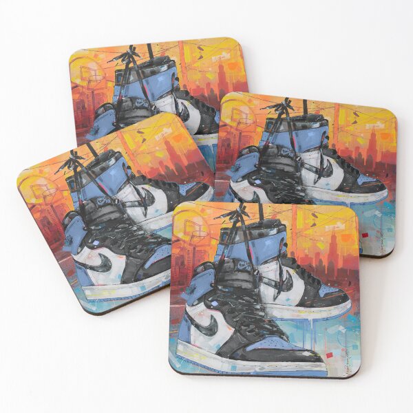 Item preview, Jordan1 UNC toe powerlines art designed and sold by GalleryKauffeld.