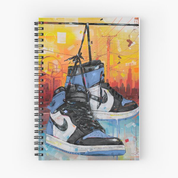 Item preview, Jordan1 UNC toe powerlines art designed and sold by GalleryKauffeld.