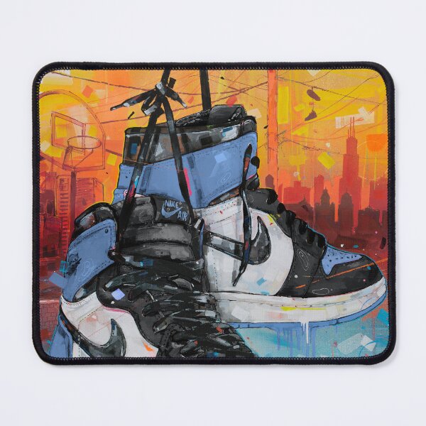 Item preview, Jordan1 UNC toe powerlines art designed and sold by GalleryKauffeld.