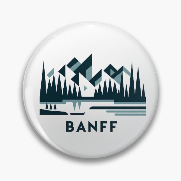 Item preview, Banff Canada Travel Poster - Abstract Rocky Mountains Landscape Art designed and sold by OzzFrequency.