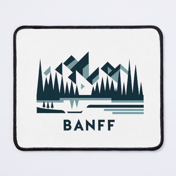 Item preview, Banff Canada Travel Poster - Abstract Rocky Mountains Landscape Art designed and sold by OzzFrequency.