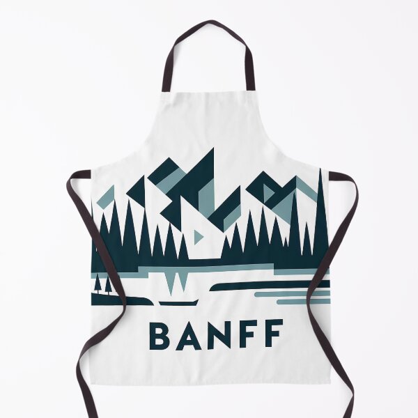 Item preview, Banff Canada Travel Poster - Abstract Rocky Mountains Landscape Art designed and sold by OzzFrequency.