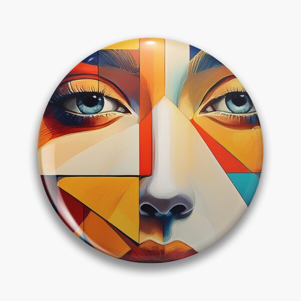 Item preview, Vibrant Geometric Cubist Woman - Abstract Pop Art Portrait designed and sold by Outlet Raloel.