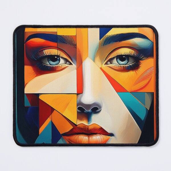 Item preview, Vibrant Geometric Cubist Woman - Abstract Pop Art Portrait designed and sold by Outlet Raloel.