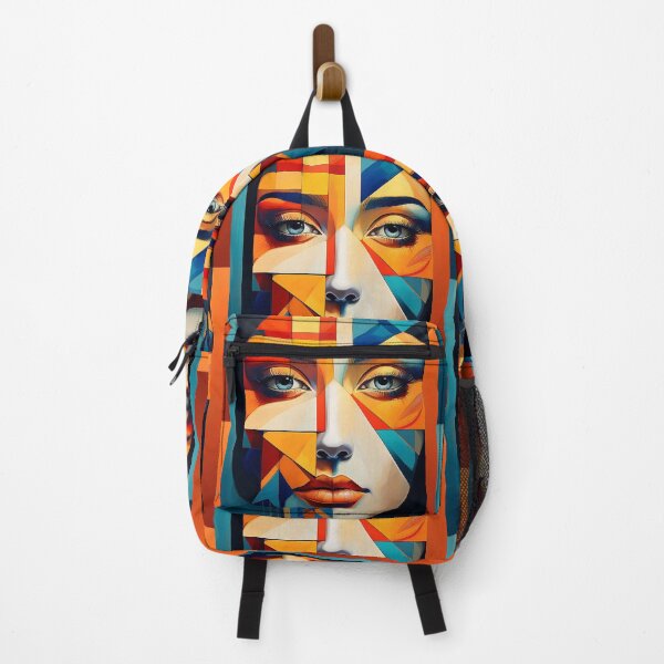 Item preview, Vibrant Geometric Cubist Woman - Abstract Pop Art Portrait designed and sold by Outlet Raloel.