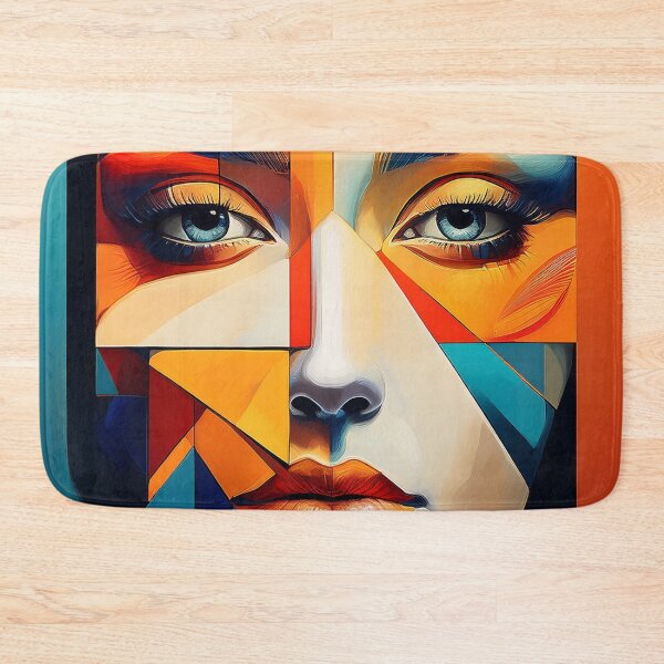 Item preview, Vibrant Geometric Cubist Woman - Abstract Pop Art Portrait designed and sold by Outlet Raloel.