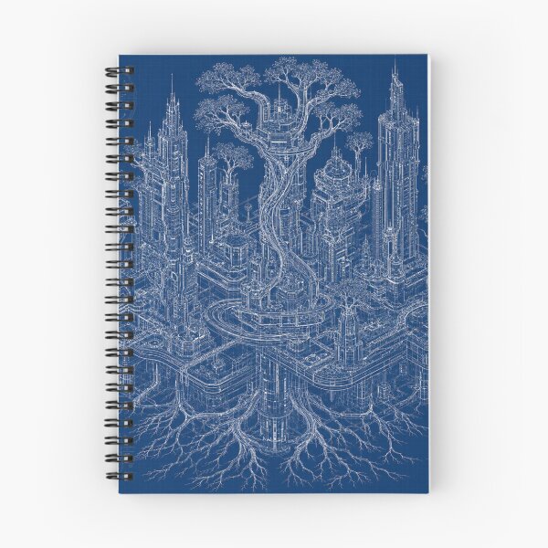 Item preview, Living City Blueprint | Futuristic Bio-Architecture | Sci-Fi Architectural Blueprint | Nature Meets Technology designed and sold by EverStitchStudio ★★★★★.