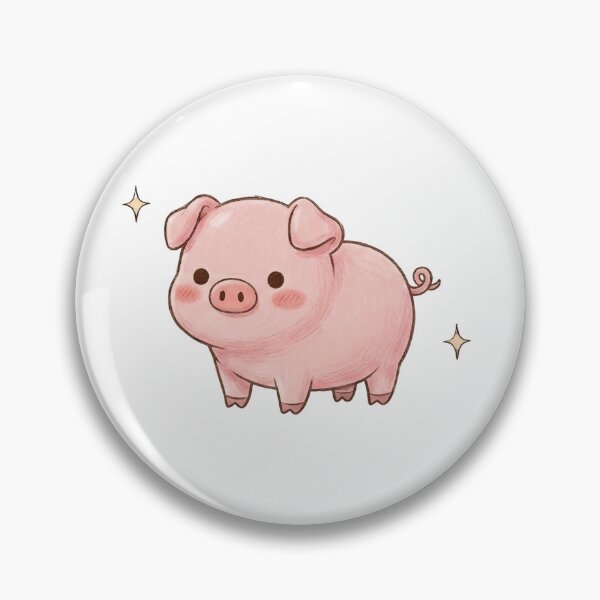 Item preview, cute pink pig designed and sold by haebalagii.
