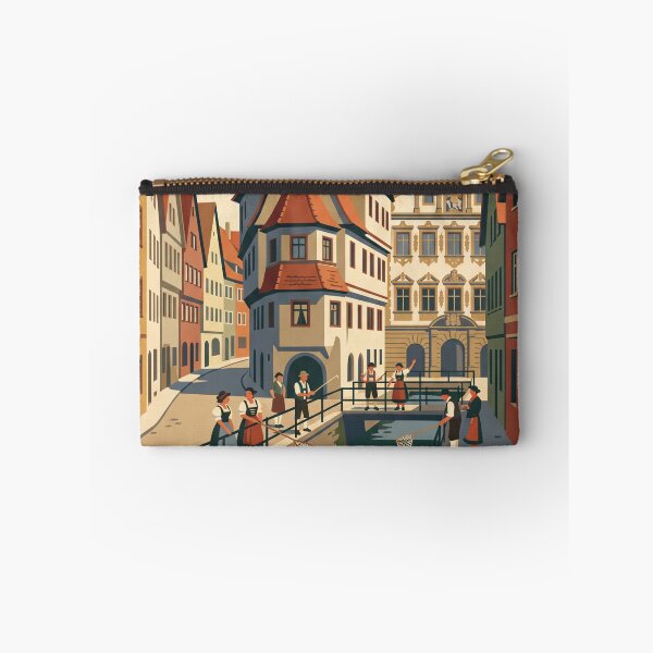 Item preview, Memmingen Germany Vintage Travel Poster – Fishermen's Day & Old Town Art designed and sold by Bomax121.