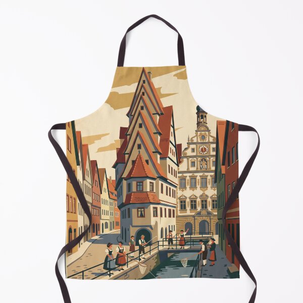 Item preview, Memmingen Germany Vintage Travel Poster – Fishermen's Day & Old Town Art designed and sold by Bomax121.