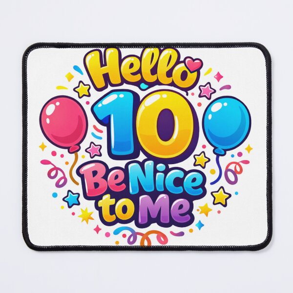 Item preview, Hello 10 Be Nice to Me | Cute 6th Birthday Party Graphic T-Shirt designed and sold by rushaib.