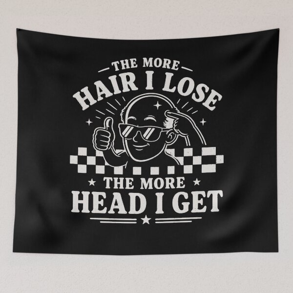 Item preview, The More Hair I Lose The More Head I Get Shirt, Funny Bald Guy Shirt, Bald Humor Tee, Adult Joke TShirt, Funny Hair Loss designed and sold by THREE LITTLE BEANS.