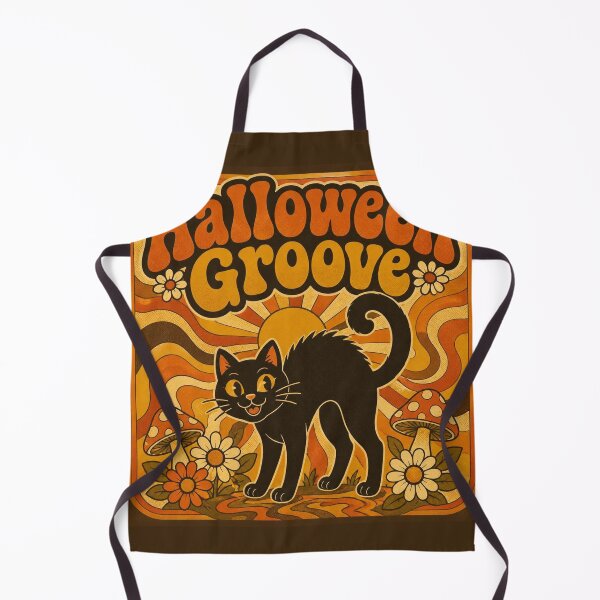 Item preview, Retro 70s Black Cat Halloween Shirt | Groovy Vintage Illustration designed and sold by SunnyDesign82.