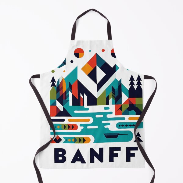 Item preview, Banff Canada Travel Poster - Abstract Rocky Mountains Landscape Art designed and sold by OzzFrequency.