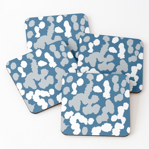Item preview, Prussian Blue and Slate Grey Splashes | Graphic Modern Spot Throw Pillow designed and sold by Peaceful Lotus Home Design.