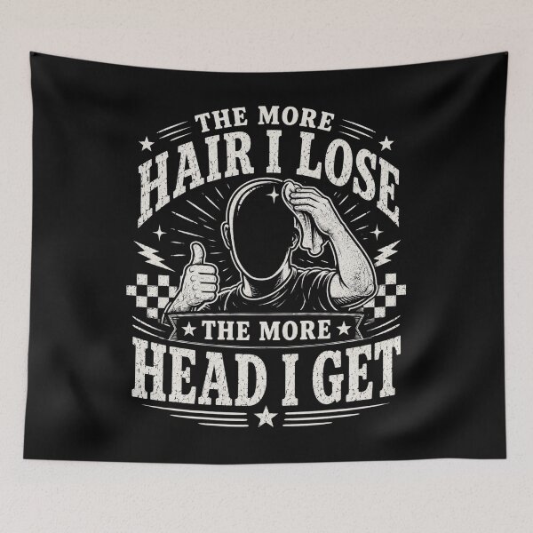 Item preview, The More Hair I Lose The More Head I Get Shirt, Funny Bald Guy Shirt, Bald Humor Tee, Adult Joke TShirt, Funny Hair Loss designed and sold by THREE LITTLE BEANS.