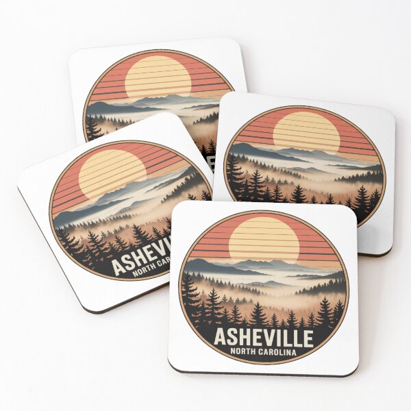 Item preview, Asheville North Carolina: Colorful Mountain Sunset designed and sold by CircinusStore.