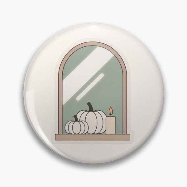 Item preview, Soft Spooky Arched Mirror with Pumpkins designed and sold by TrendMorphic.