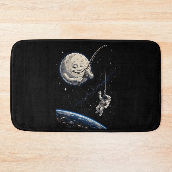 Item preview, Moon Catching an Astronaut | Funny Space Cartoon T-Shirt designed and sold by DogLord.