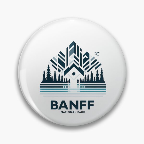Item preview, Copy of Banff Canada Travel Poster - Abstract Rocky Mountains Landscape Art designed and sold by OzzFrequency.