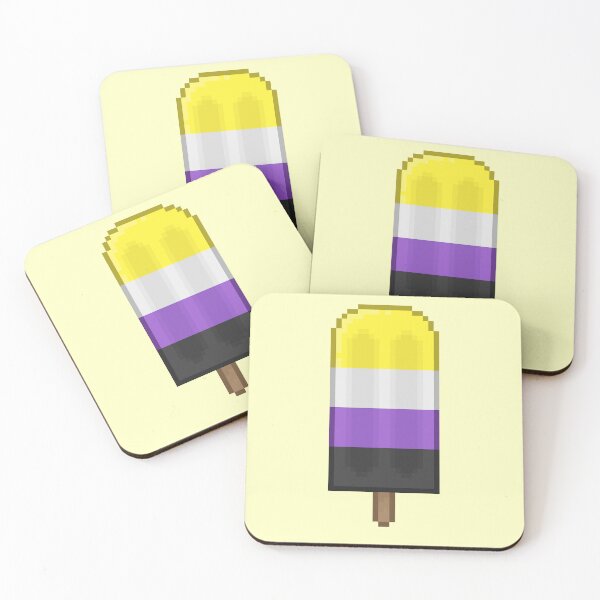Item preview, Pixelart Enby Pride Icepop designed and sold by Lilac-Cat.