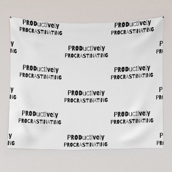 Item preview, Productively Procrastinating Text Graphic designed and sold by Snedsdigital.