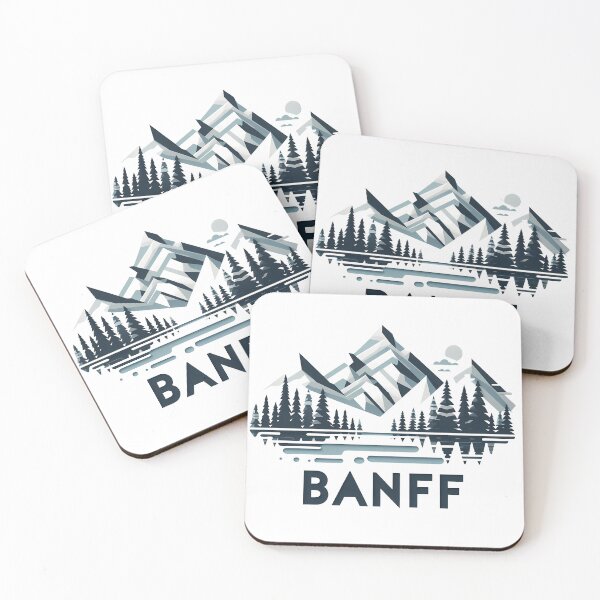 Item preview, Copy of Copy of Banff Canada Travel Poster - Abstract Rocky Mountains Landscape Art designed and sold by OzzFrequency.