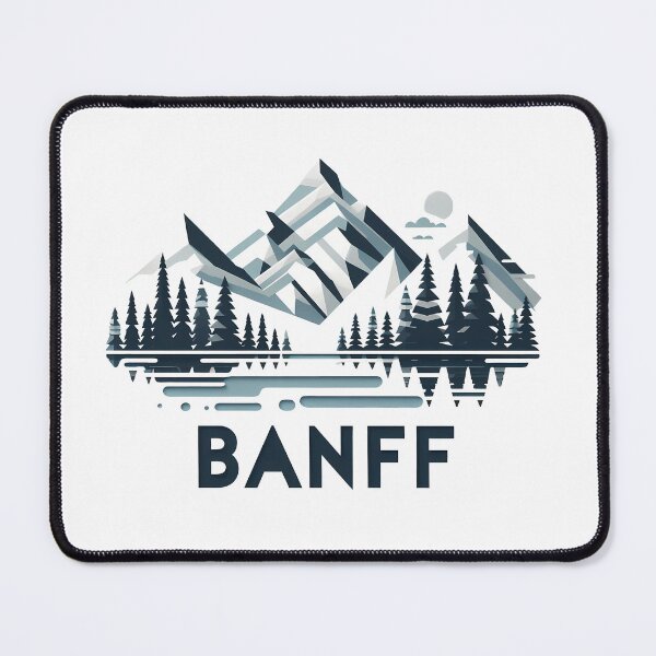 Item preview, Copy of Copy of Banff Canada Travel Poster - Abstract Rocky Mountains Landscape Art designed and sold by OzzFrequency.