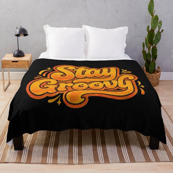 Item preview, Stay Groovy Retro Typography Shirt, 70s Vintage Aesthetic Tee, Hippie Positive Vibes Graphic, Funky Groovy Quote T-Shirt designed and sold by hyper retro.