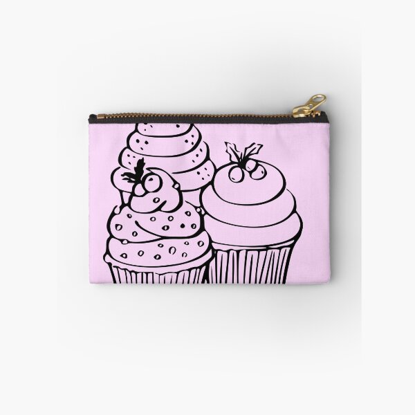 Item preview, Cute Cupcakes with Hearts Hand Drawn Line Art Illustration designed and sold by ranivibes008.