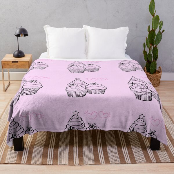 Item preview, Cute Cupcakes with Hearts Hand Drawn Line Art Illustration designed and sold by ranivibes008.