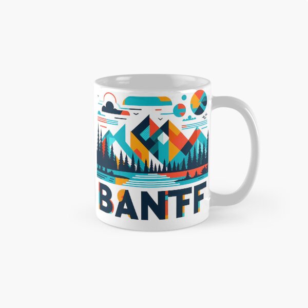 Item preview, Banff Canada Travel Poster - Abstract Rocky Mountains Landscape Art designed and sold by OzzFrequency.