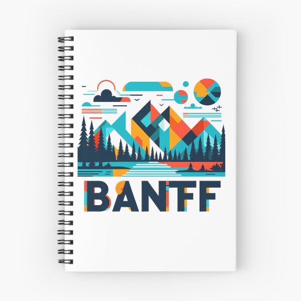 Item preview, Banff Canada Travel Poster - Abstract Rocky Mountains Landscape Art designed and sold by OzzFrequency.