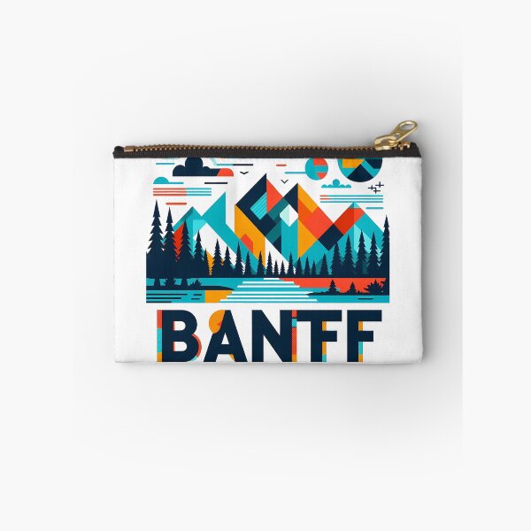 Item preview, Banff Canada Travel Poster - Abstract Rocky Mountains Landscape Art designed and sold by OzzFrequency.