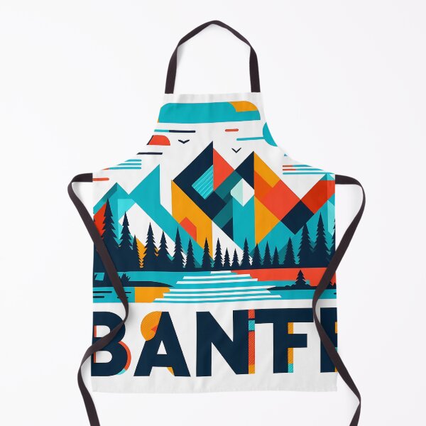 Item preview, Banff Canada Travel Poster - Abstract Rocky Mountains Landscape Art designed and sold by OzzFrequency.