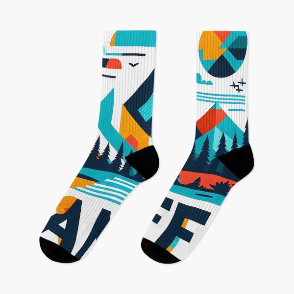 Item preview, Banff Canada Travel Poster - Abstract Rocky Mountains Landscape Art designed and sold by OzzFrequency.