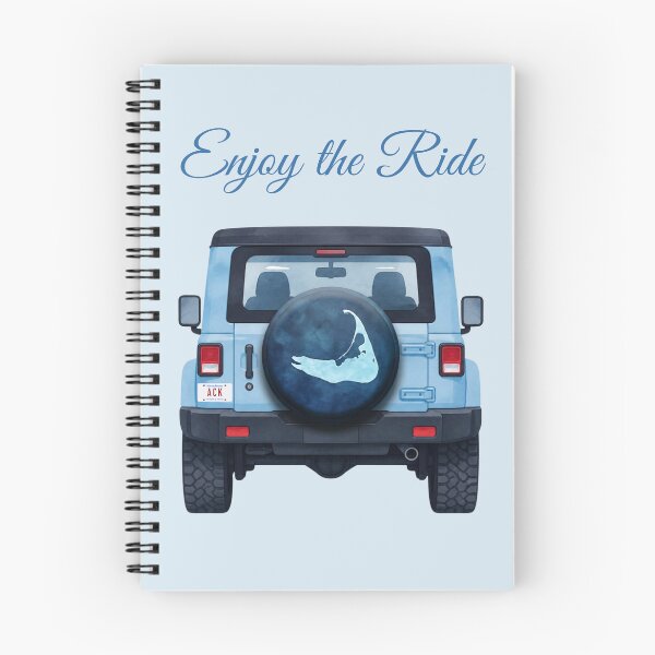 Item preview, Enjoy the Ride Nantucket Blue Jeep designed and sold by Coastal Joy.